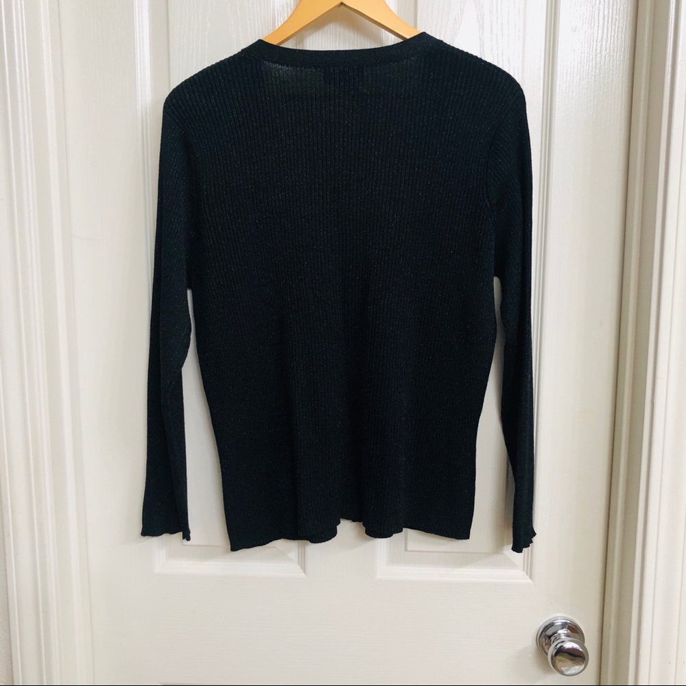 Carole Little Sparkle Cardigan Long Sleeve Sweater - Picture 2 of 5
